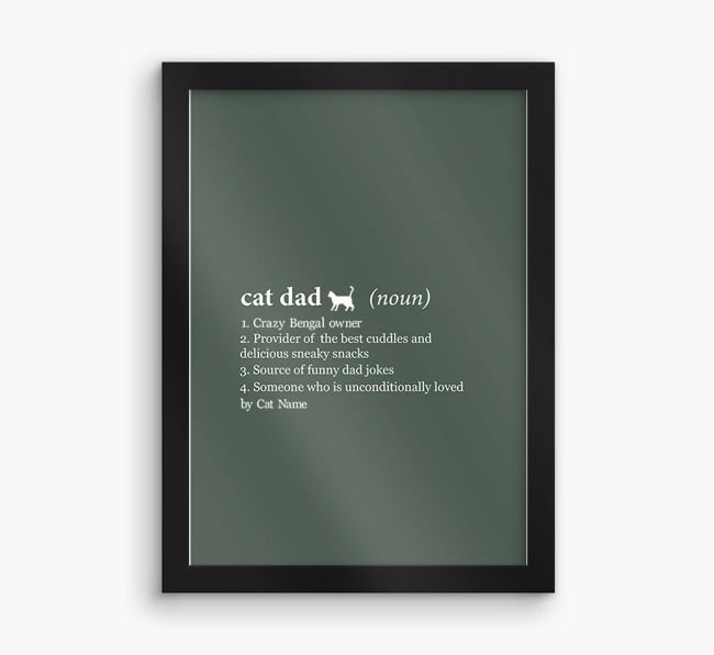 'Dad Definition' - Personalised {breedFullName} Framed Print